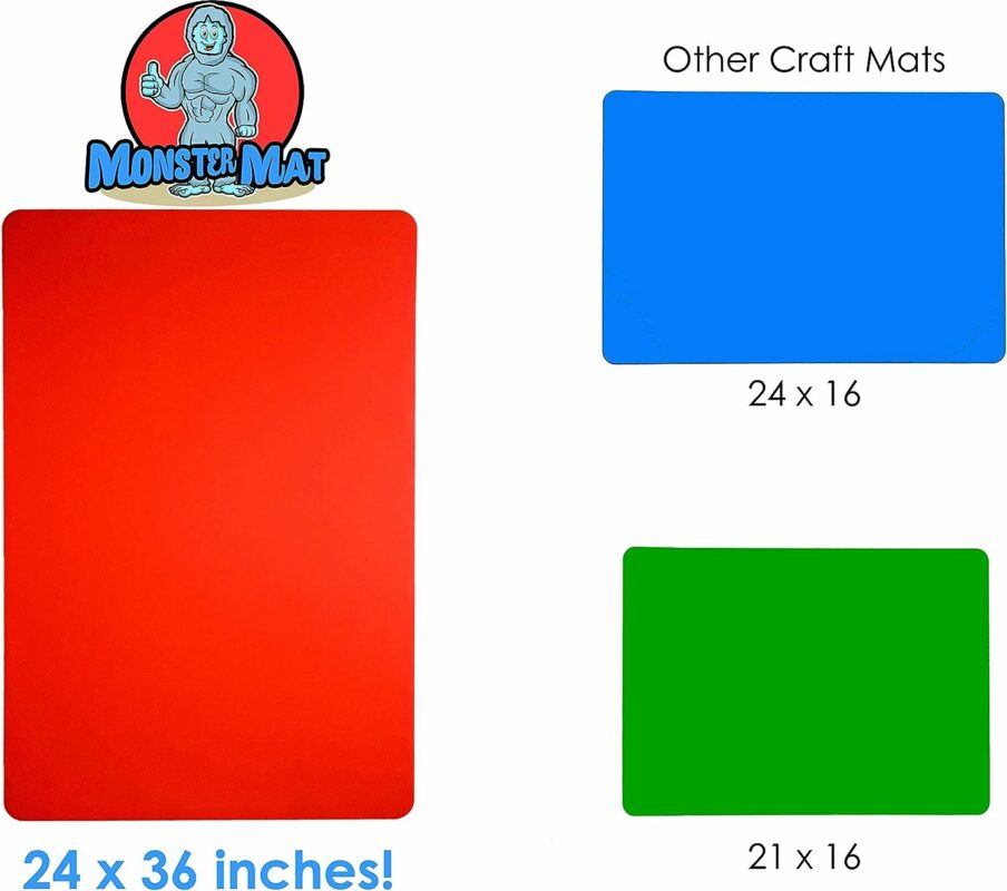 MonsterMat 36x24 Inch Extra Large Silicone Table Protector Craft Mat