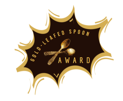 gold leafed spoon award