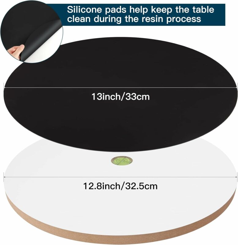 Sntieecr 12.8 Inch Round Leveling Board for Epoxy Resin