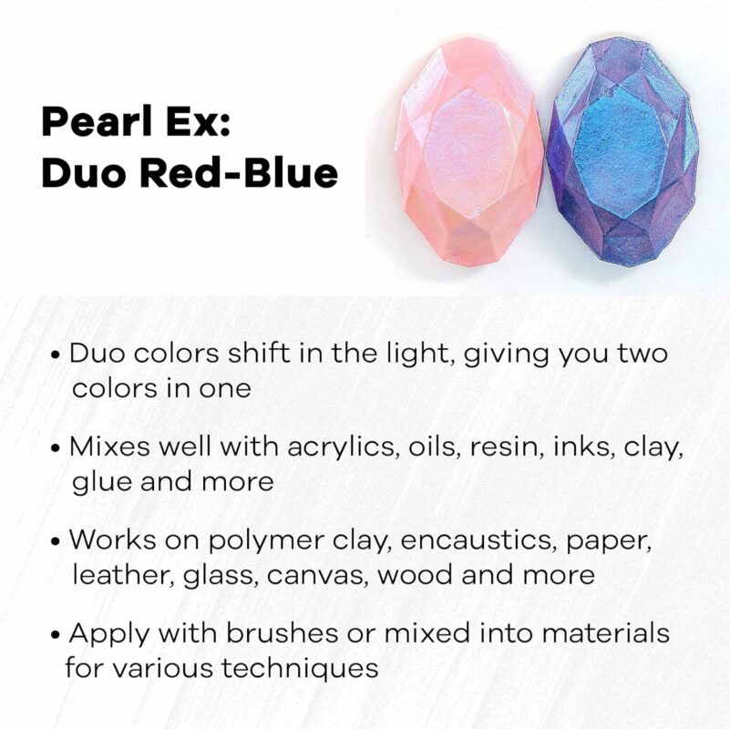 duo red blue pearl ex pigment powder