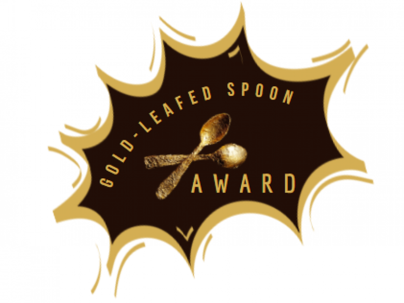 gold leafed spoon award